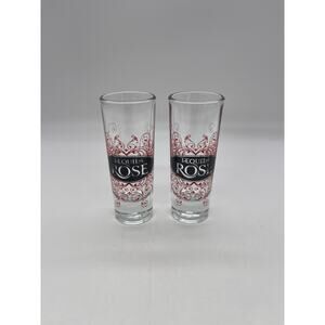 Tequila Rose 2 Shot Glasses Red & Black